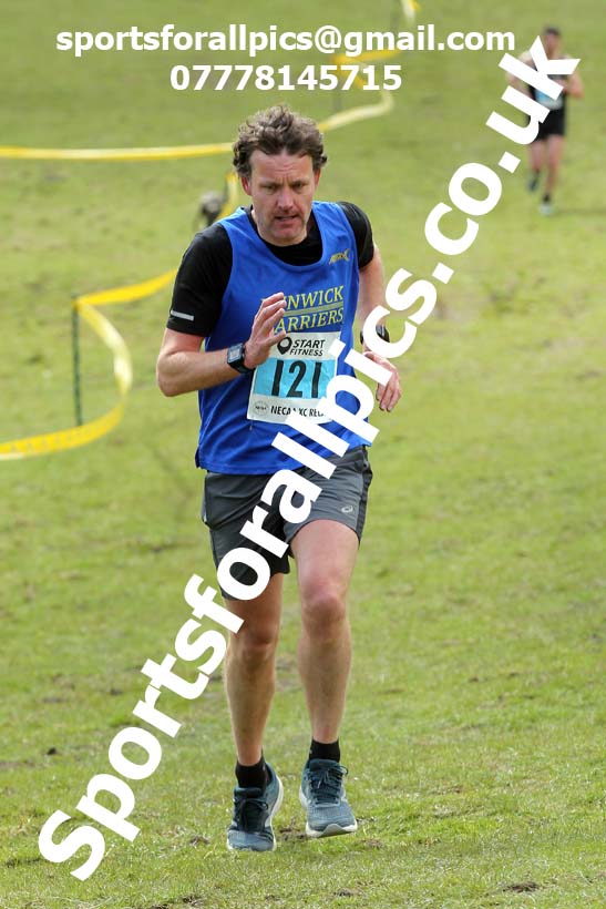 Masters men 2021 NECAA Cross Country Relays, Thornley Farm, Peterlee, Saturday, April 10th. Photo: David T. Hewitson/Sports for All Pics